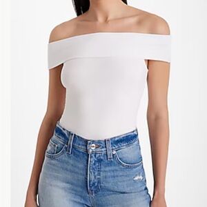 Express White Off-Shoulder Top medium NWT